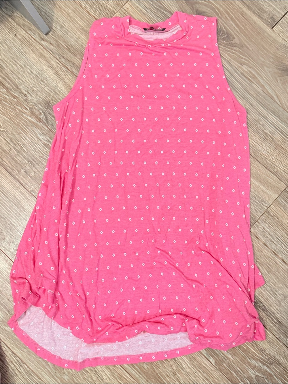 Lane Bryant Hot Pink Sleeveless Dot Tank